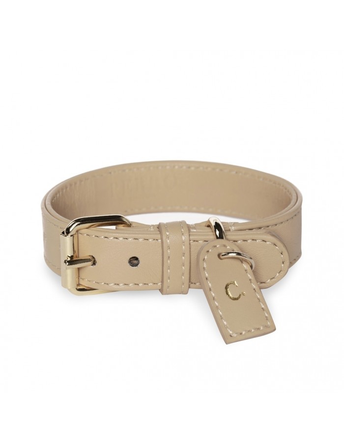 Ferdinando collare in microfibra | Eleganti collari e guinzagli per cani –  2.8 Design for Dogs Dimensione XS 26-31 cm Colore Nude