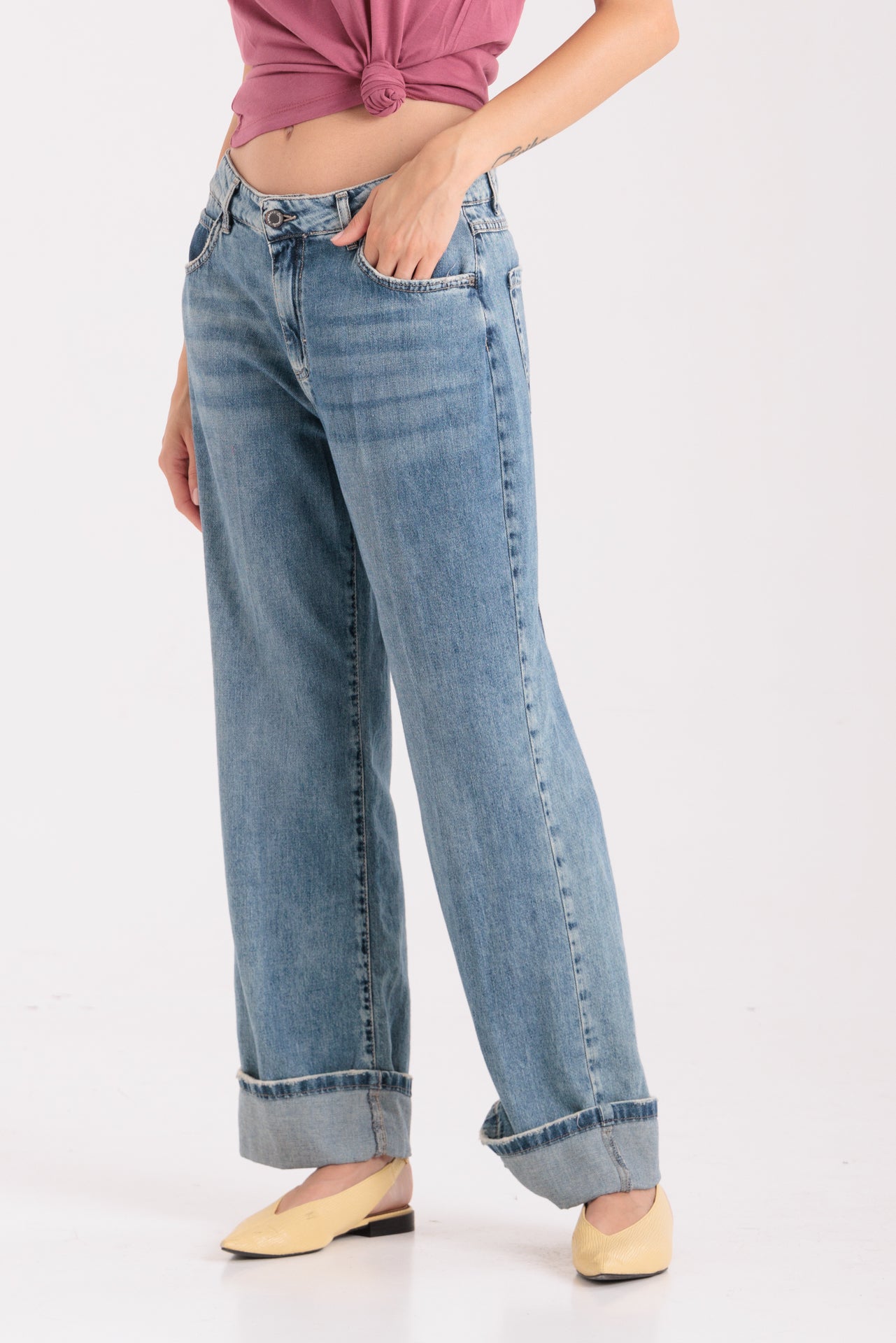 SOUVENIR - Jeans con Risvolto