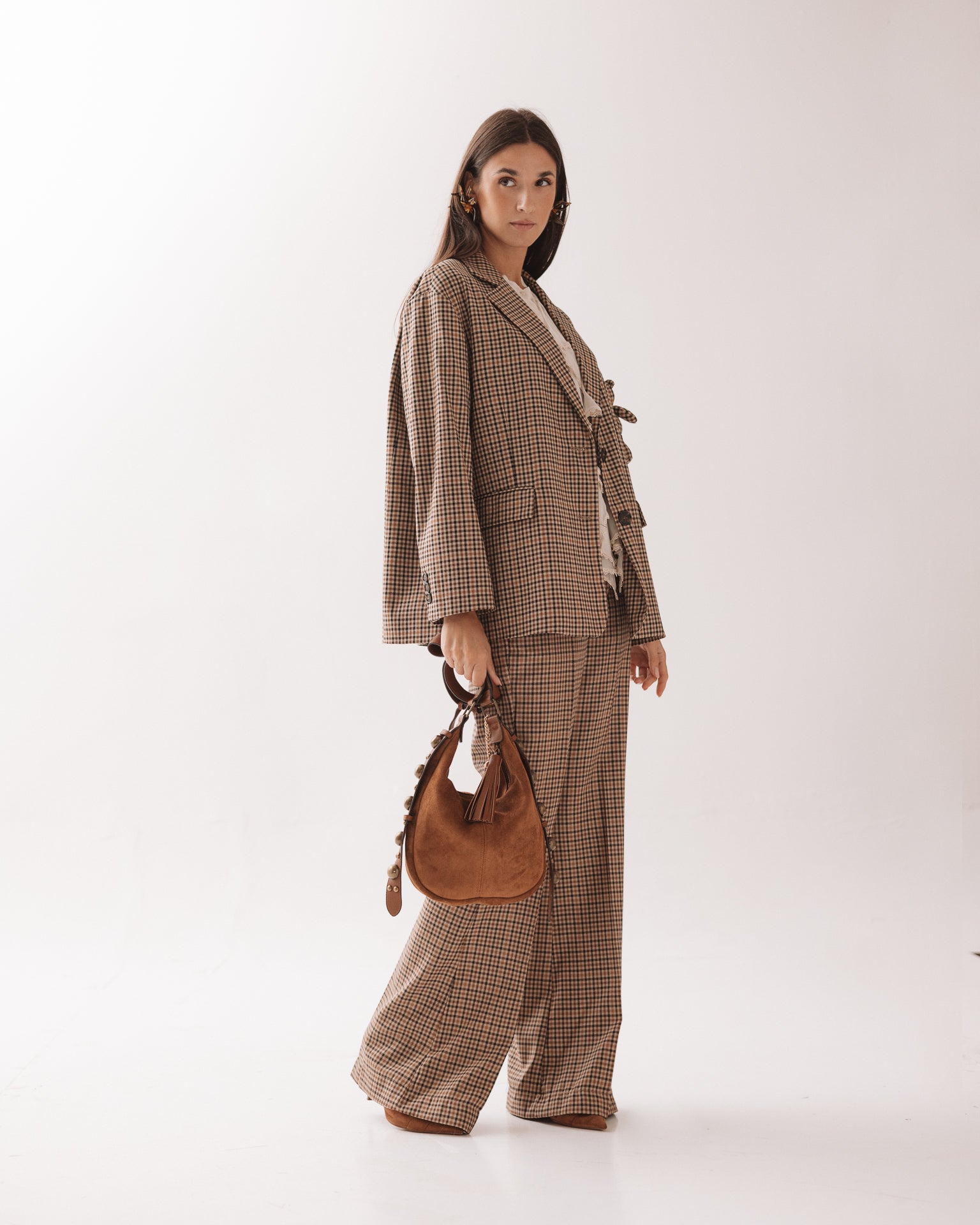 DIXIE - Pantaloni Svasati a Quadri