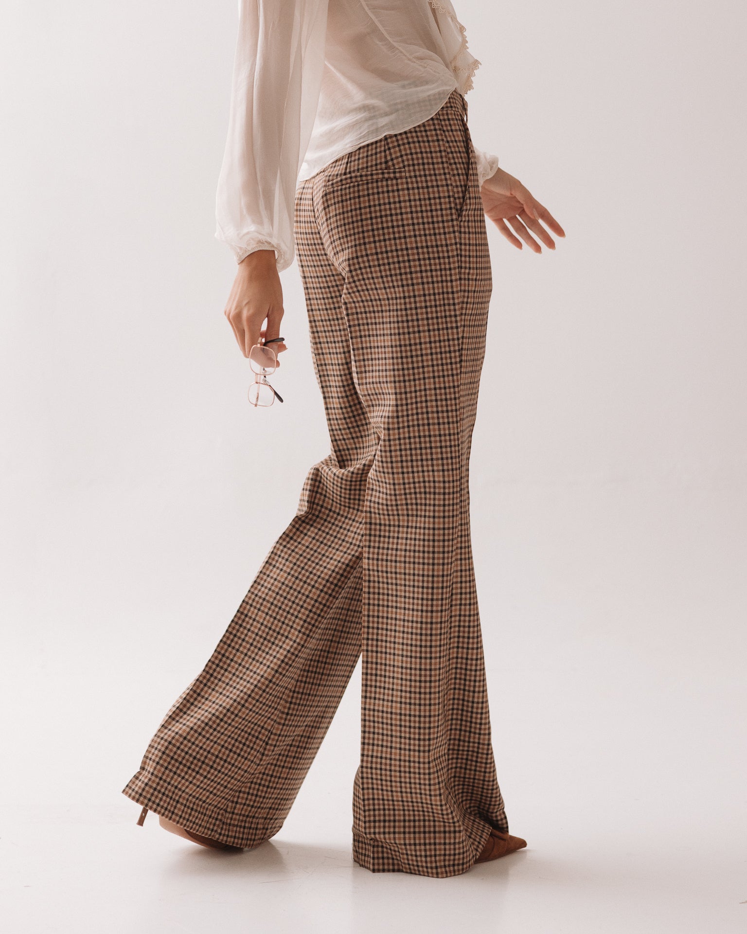 Pantaloni Svasati a Quadri