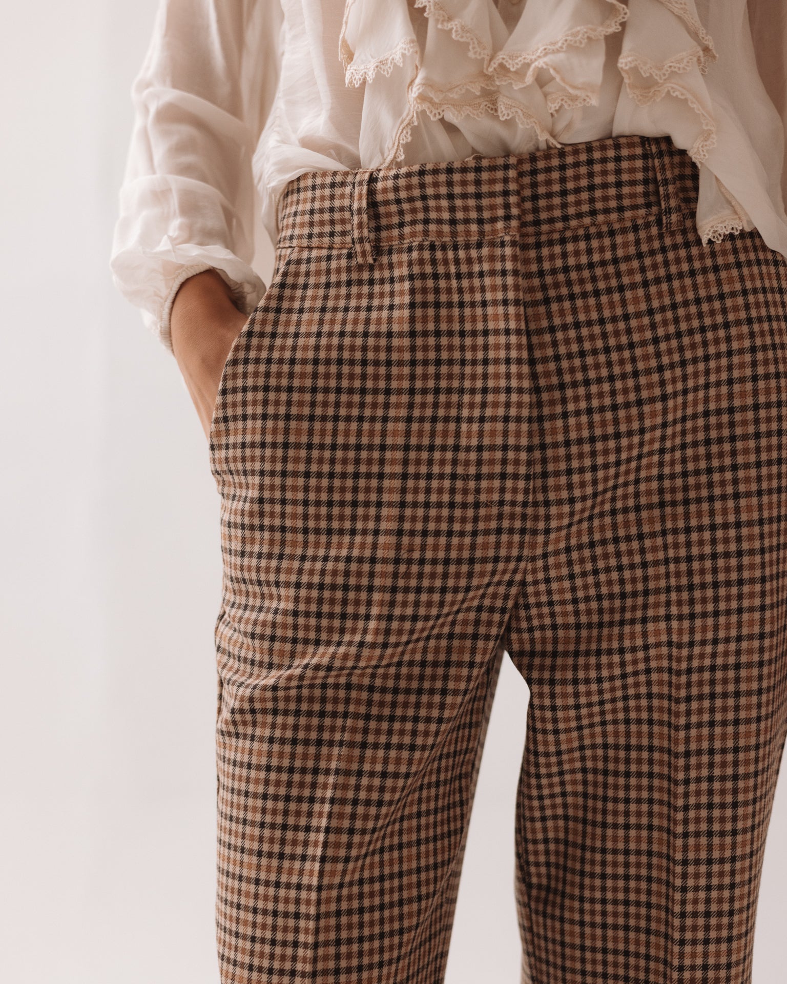 Pantaloni Svasati a Quadri