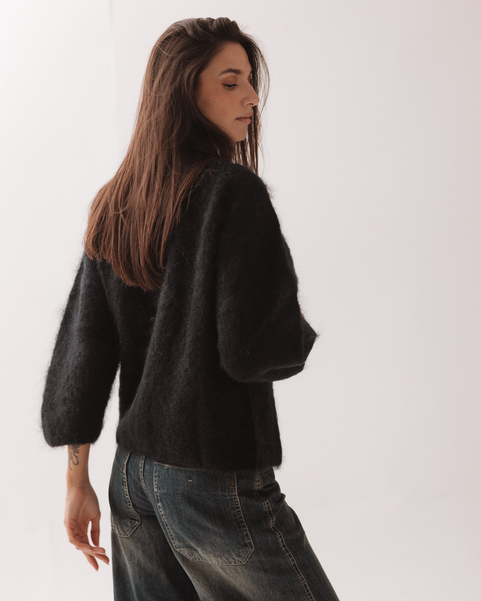 Cardigan Aperto Nero