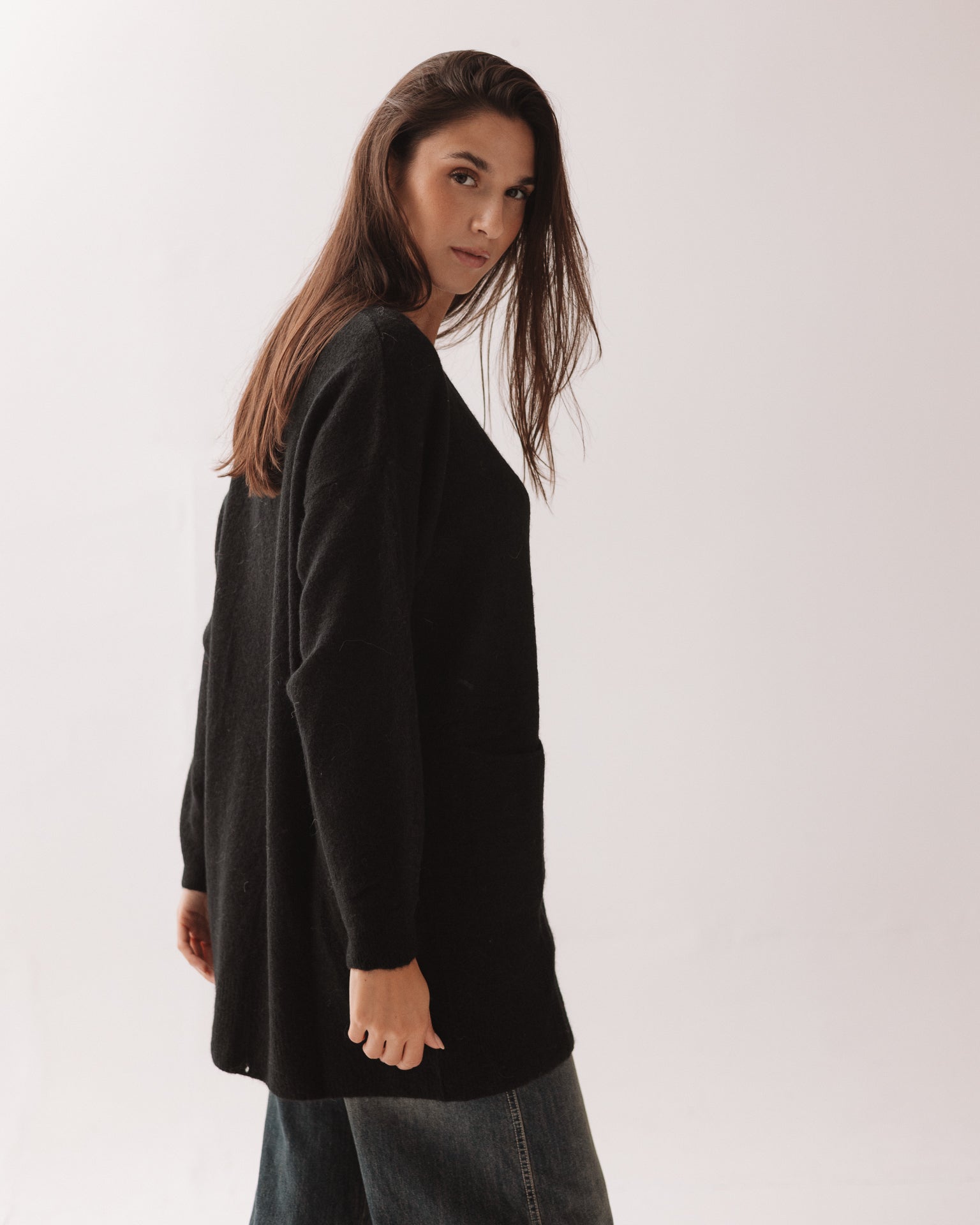 DIXIE - Cardigan Gioiello Nero