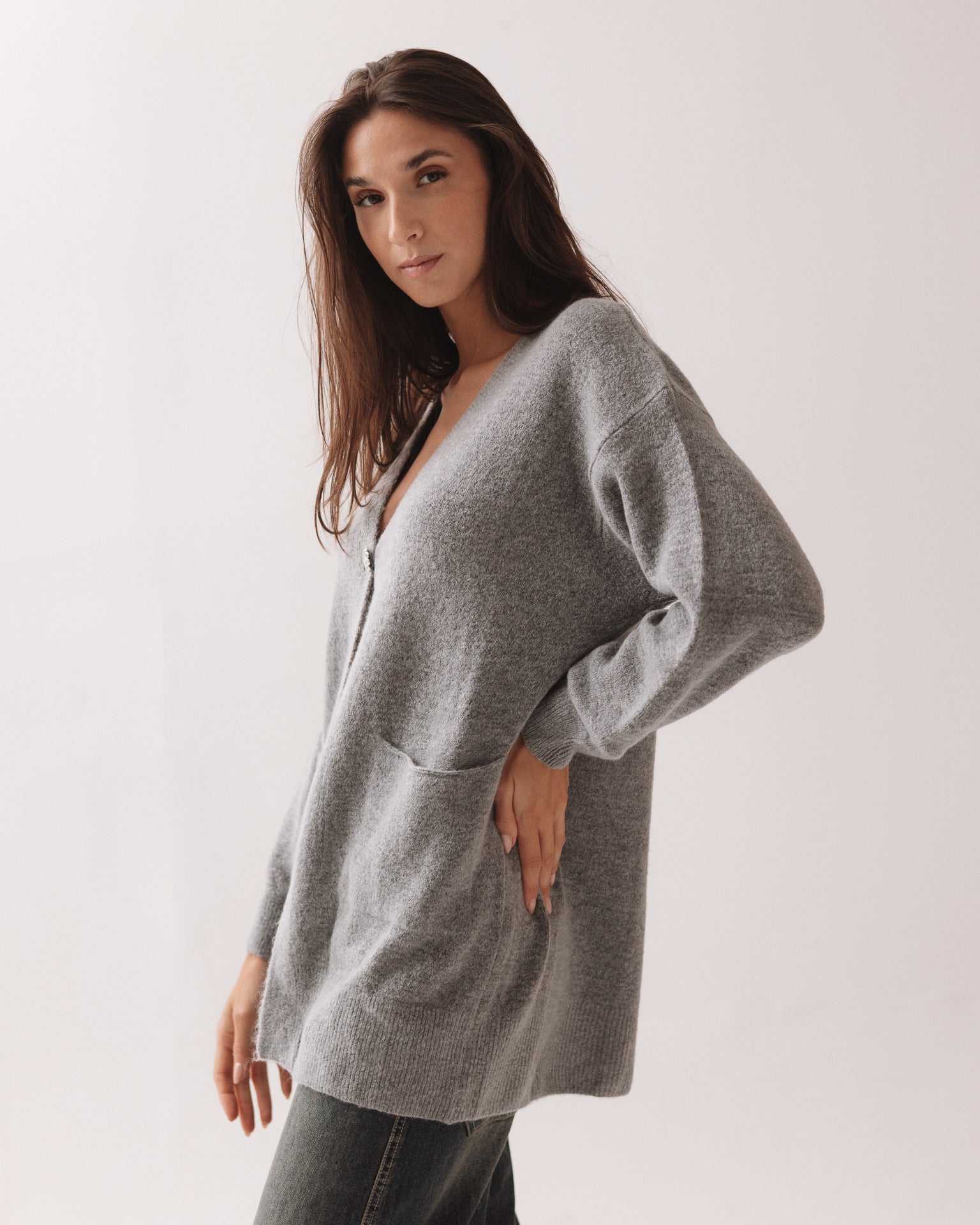 Cardigan Gioiello Grigio