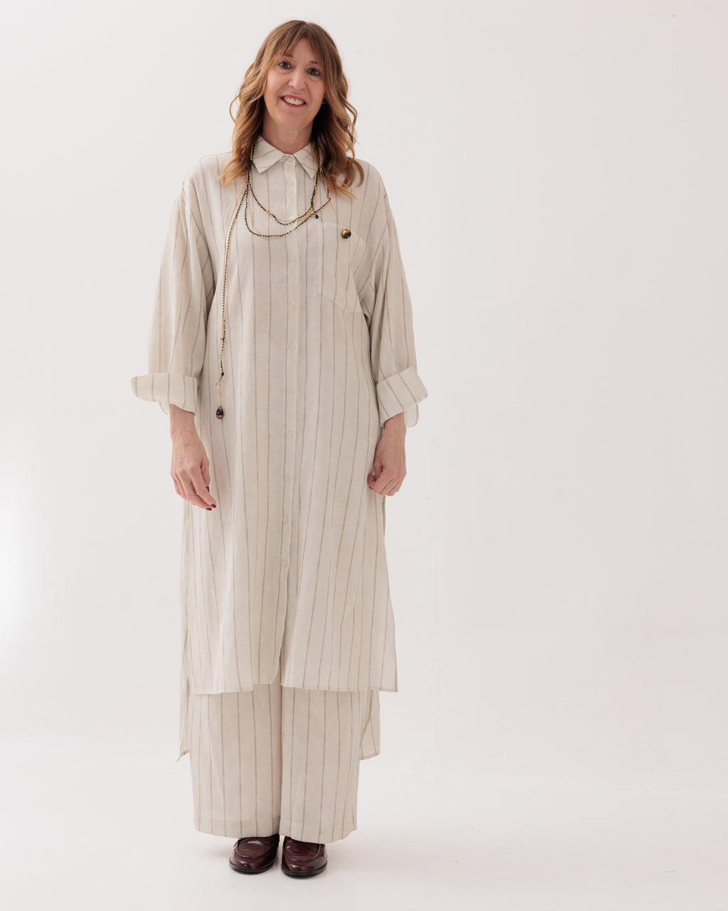 ELEH - Camicia Lunga a Righe