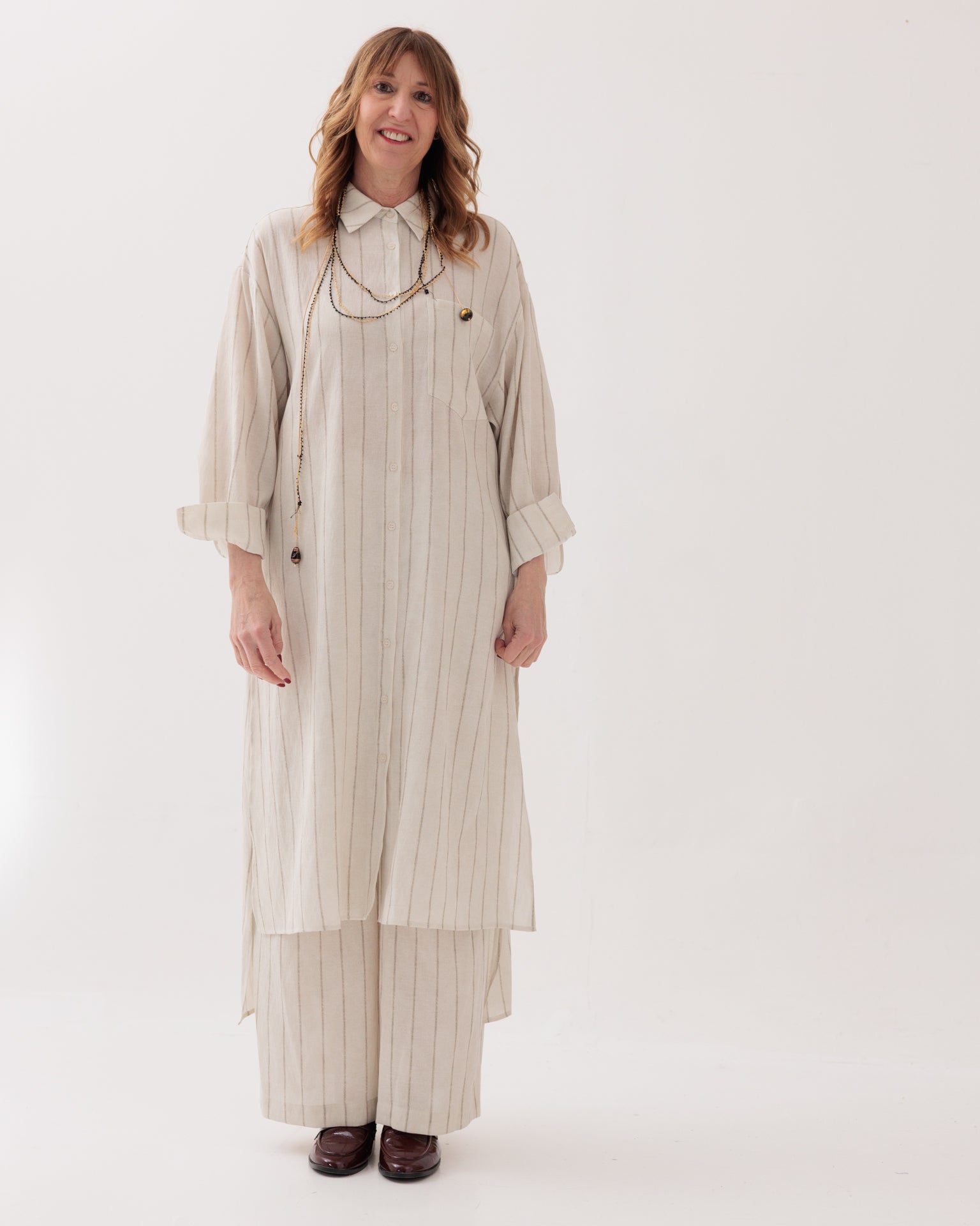 ELEH - Camicia Lunga a Righe