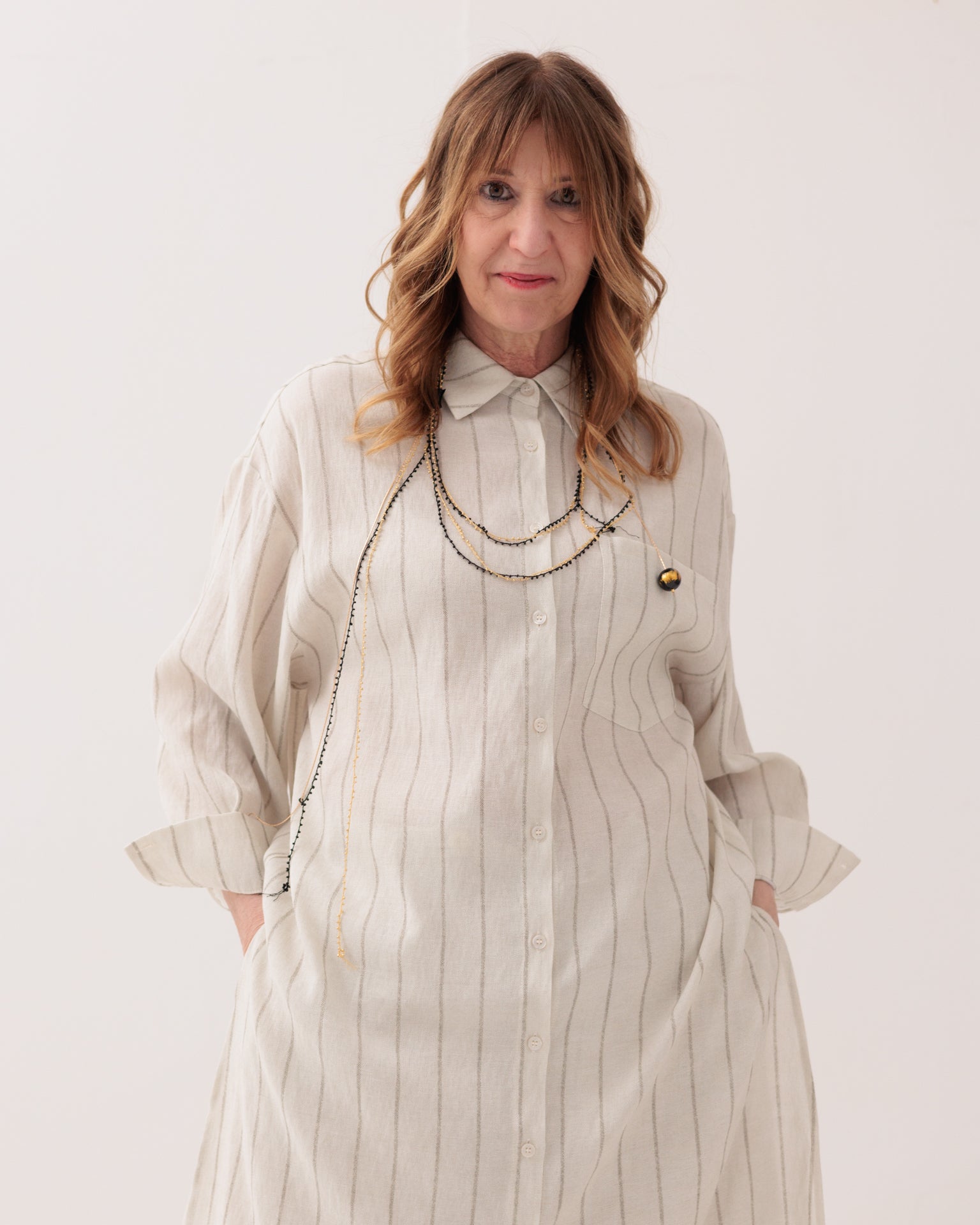 ELEH - Camicia Lunga a Righe