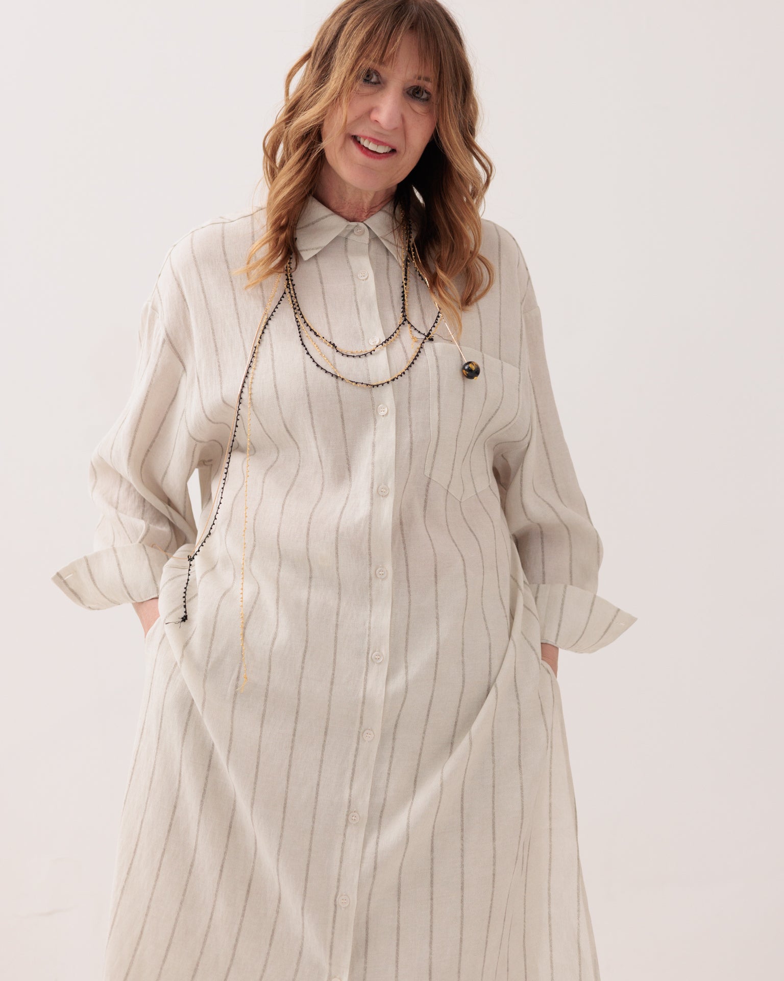 ELEH - Camicia Lunga a Righe