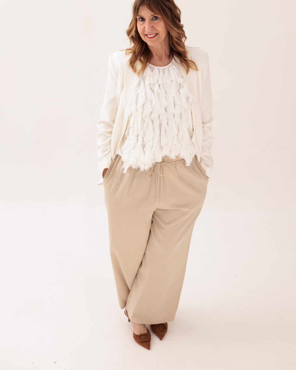 SOUVENIR - Blusa senza Maniche con Rouches