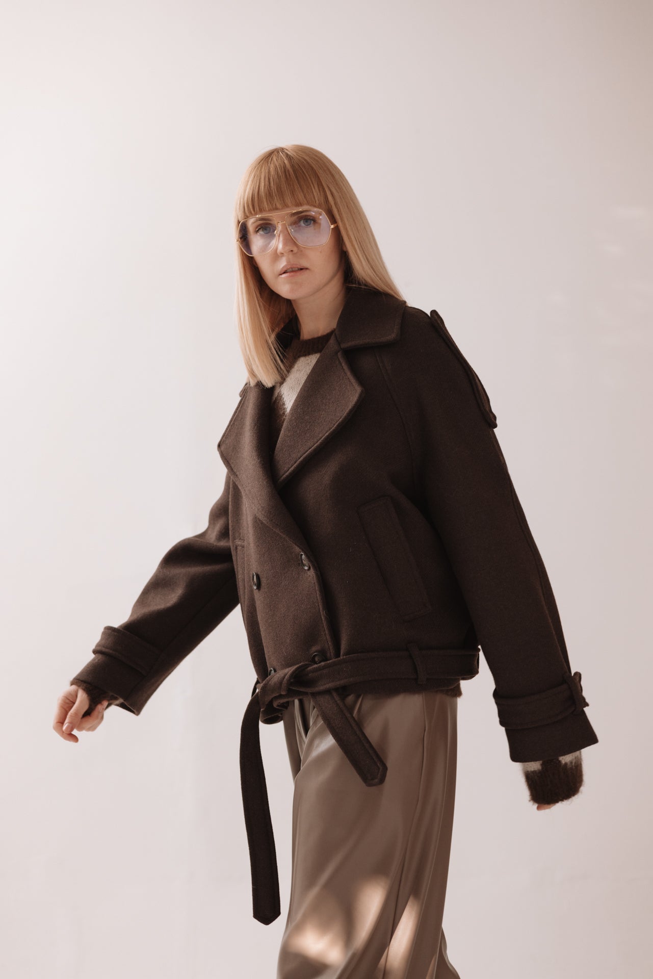 SOUVENIR - Cappotto Corto Cioccolato