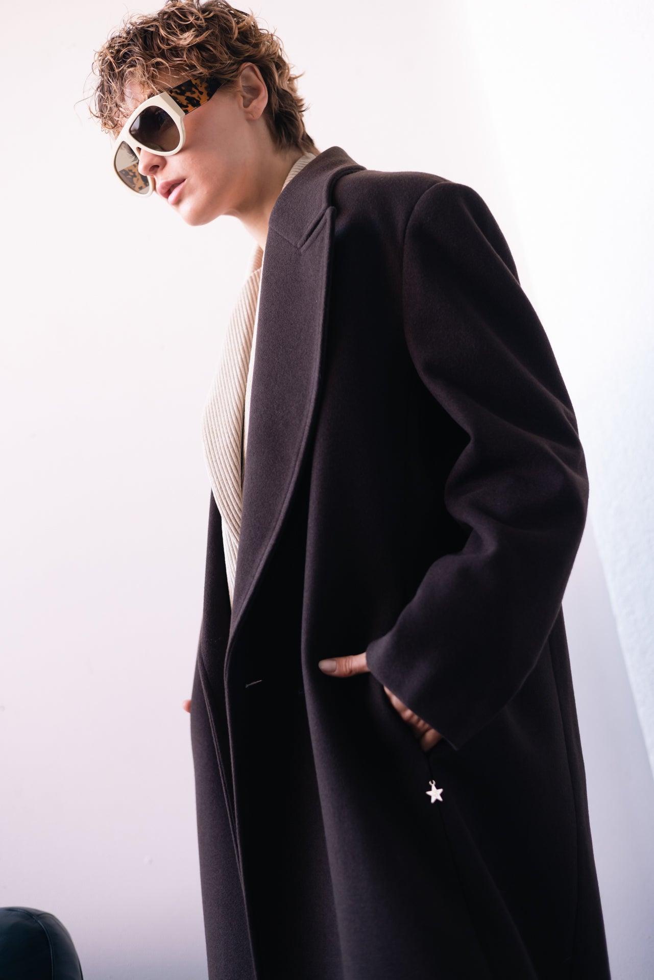 SOUVENIR - Cappotto Cioccolato Over