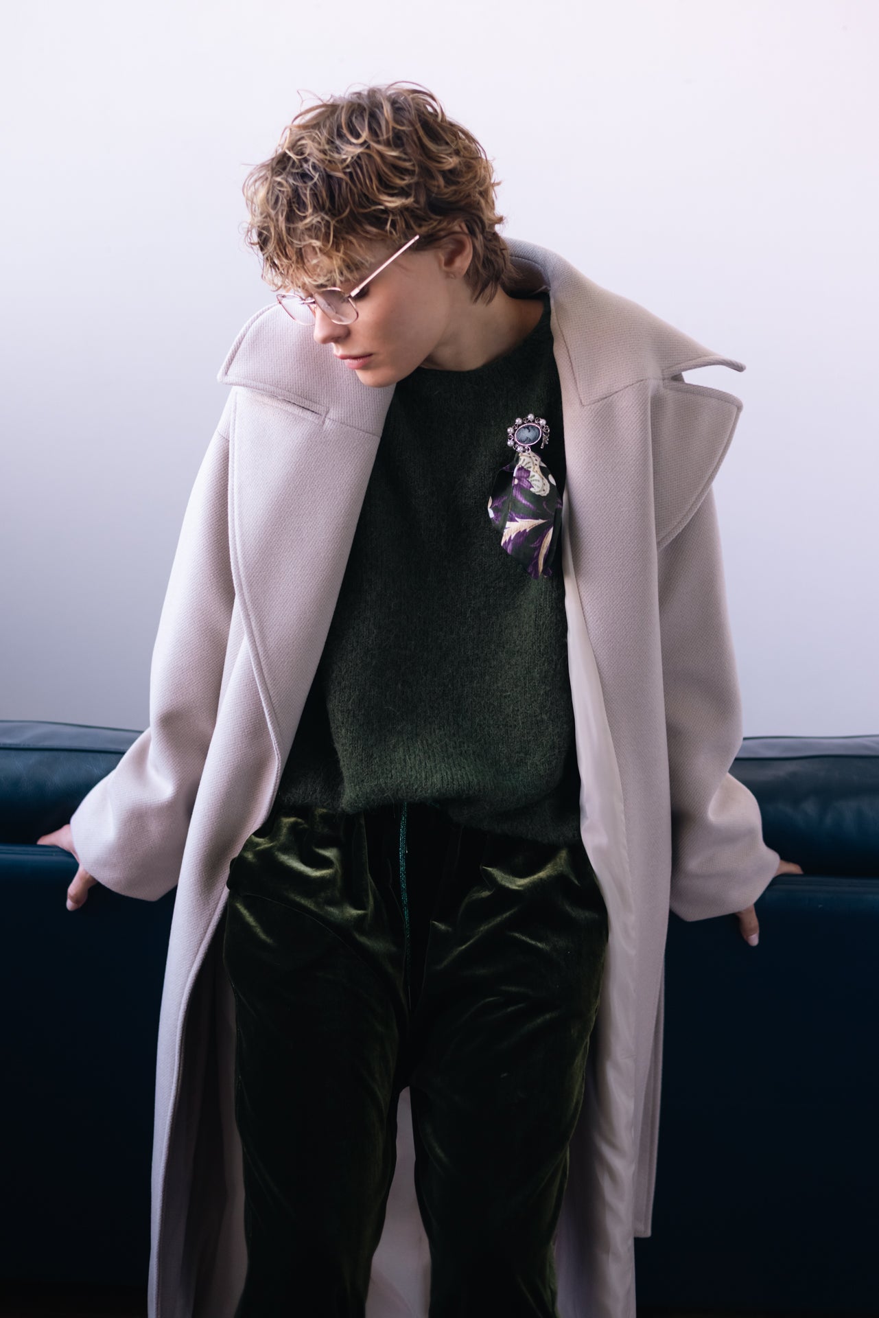 WU'SIDE - Pantalone Velluto Militare