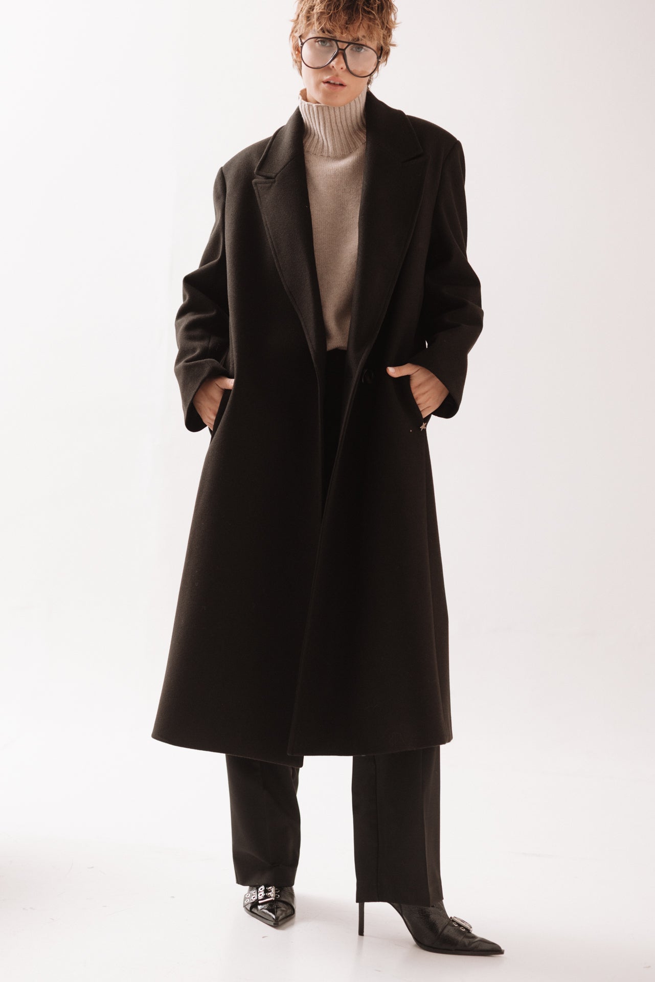 SOUVENIR - Cappotto Nero Over