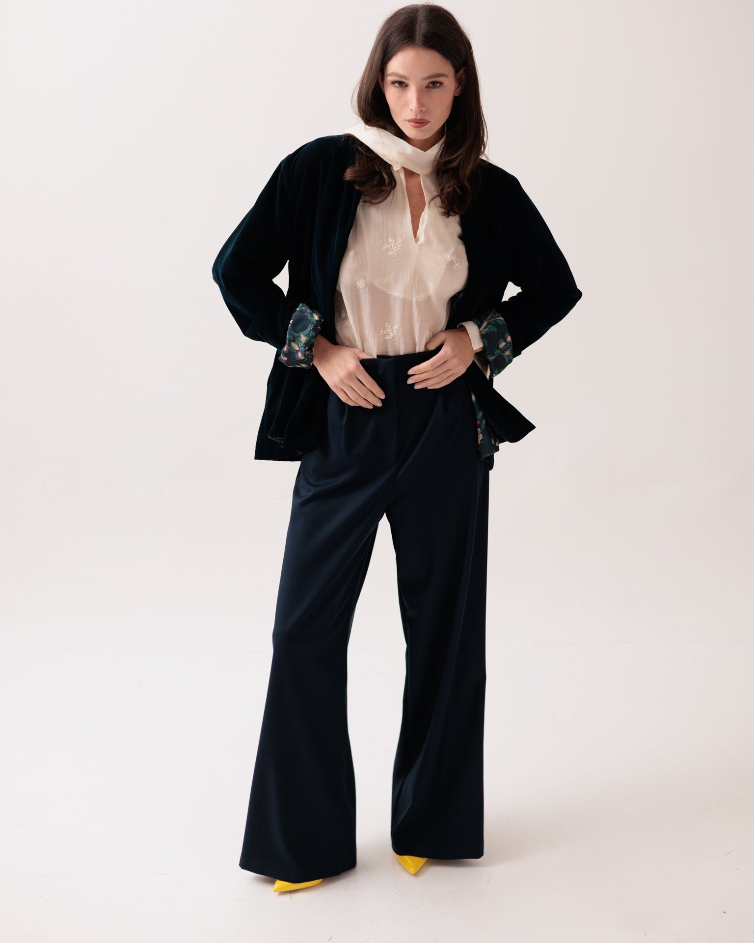 DIXIE - Pantalone Blu Con Pinces