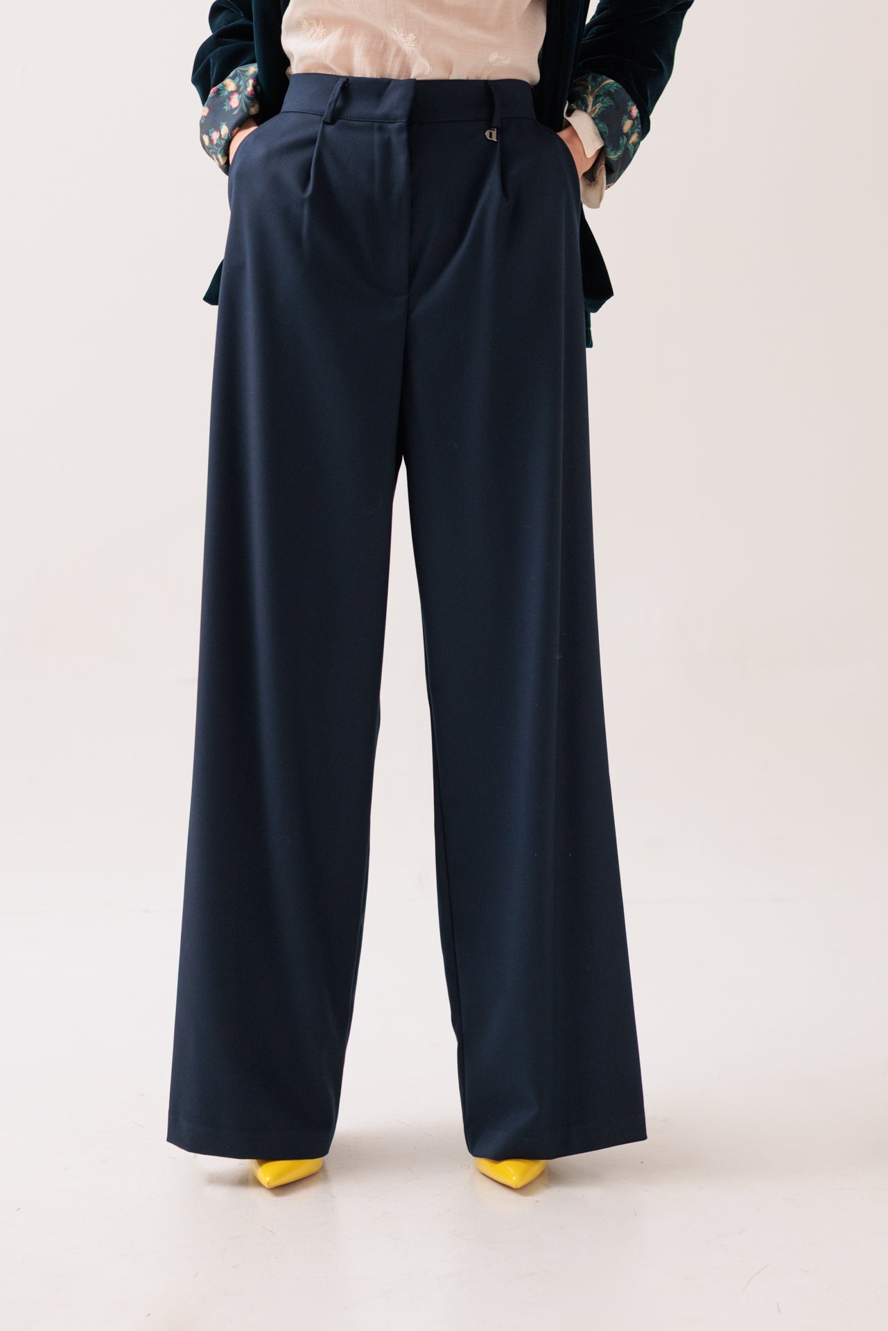 DIXIE - Pantalone Blu Con Pinces