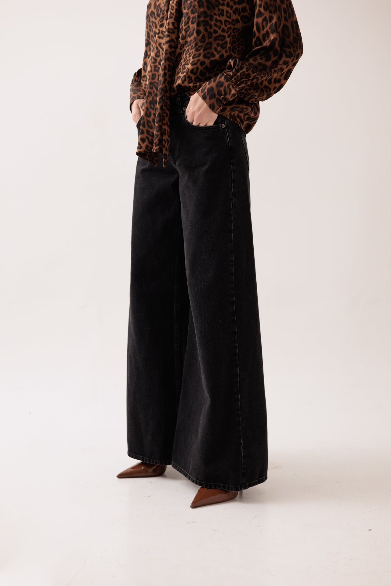 SOUVENIR - Jeans Nero Vita Bassa